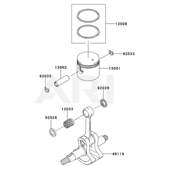 Piston / Crankshaft for Kawasaki KTFR27A String Trimmers