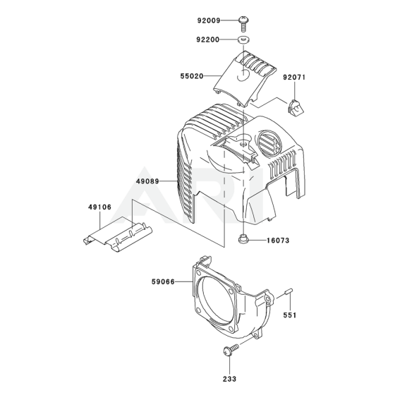 Cooling Equipment for Kawasaki KTR26AC String Trimmers