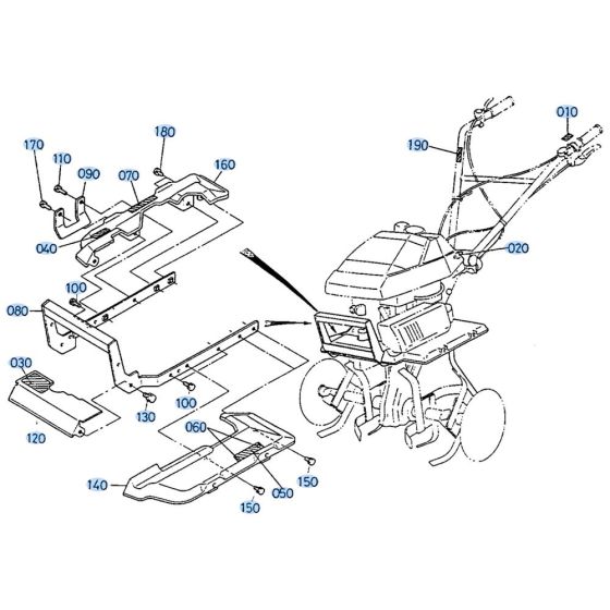 Front Fender Assembly for Kubota AT25 Tiller