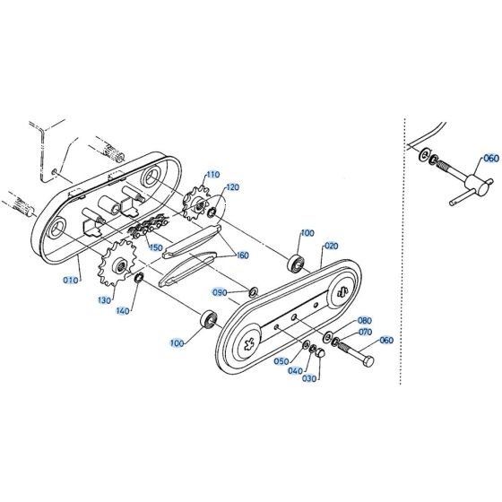 Chain Case Assembly for Kubota AT70S Tiller