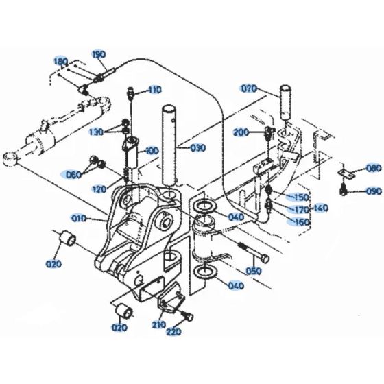 Swing Bracket Assembly for Kubota KH101 Mini Excavator