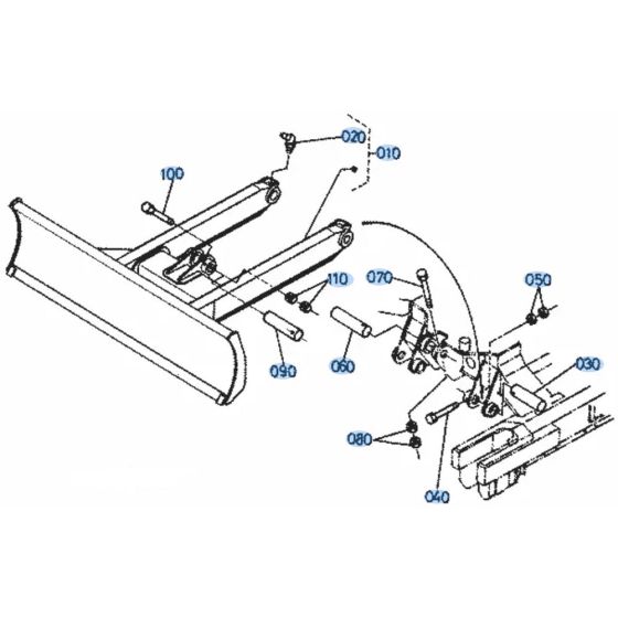 Dozer Assembly for Kubota KH101 Mini Excavator
