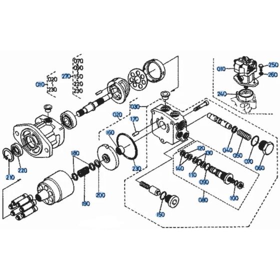 Swivel Motor Assembly for Kubota KH101 Mini Excavator