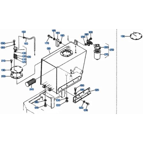 Oil Tank Assembly for Kubota KH101 Mini Excavator