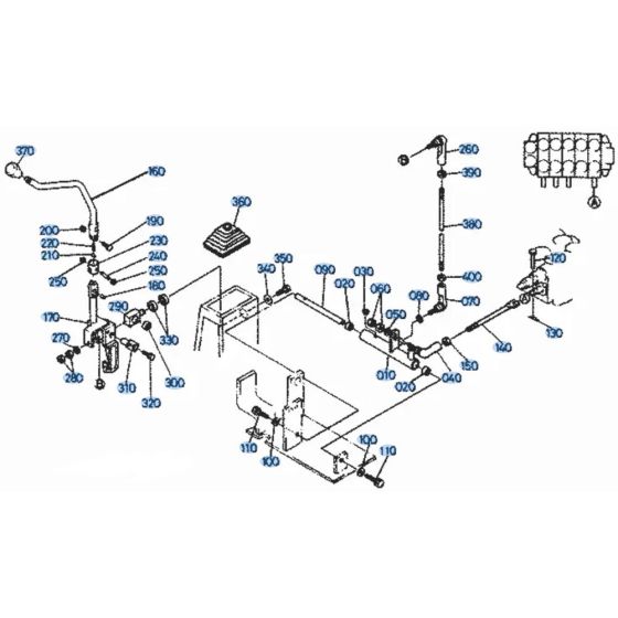 Control Lever (L/H) Assembly for Kubota KH101 Mini Excavator