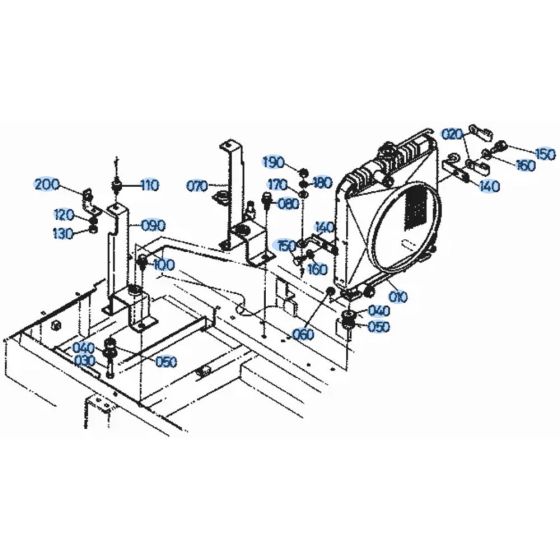 Radiator Assembly for Kubota KH101 Mini Excavator