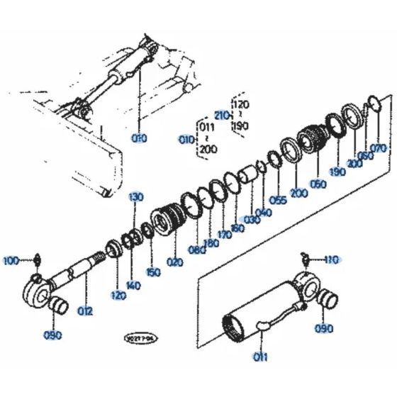 Dozer Cylinder Assembly for Kubota KH101 Mini Excavator