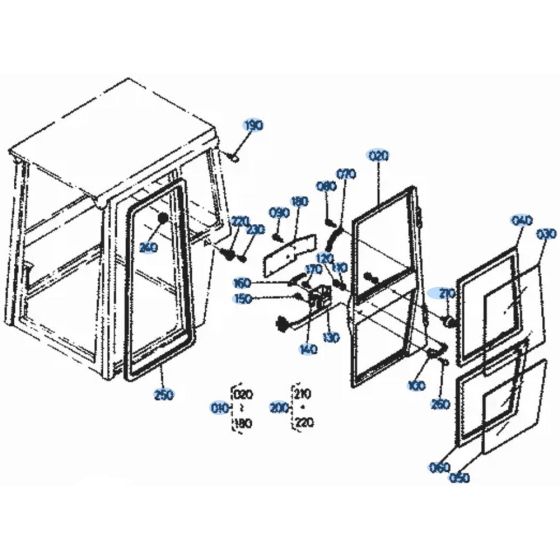 Door Assembly for Kubota KH101 Mini Excavator