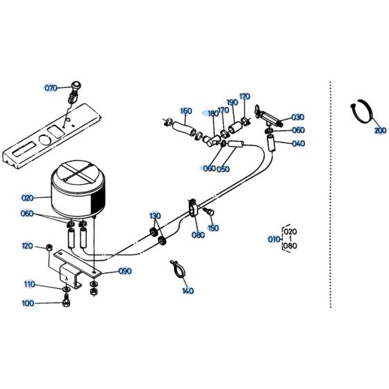 Heater Assembly for Kubota KH101 Mini Excavator