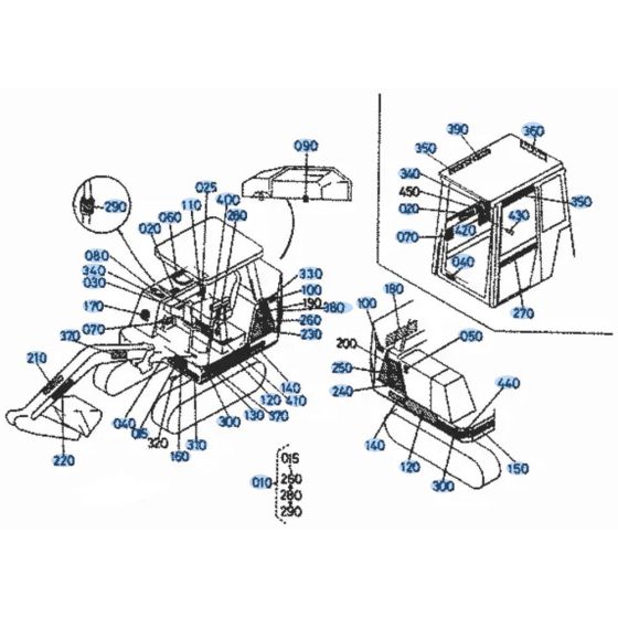 Decals for Kubota KH101 Mini Excavator