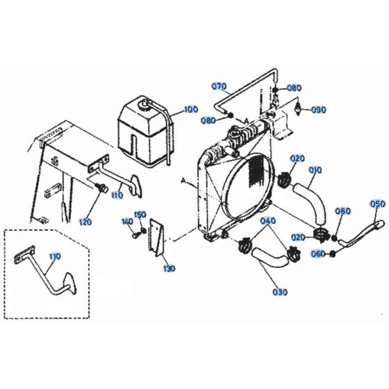 Water Pipe Assembly for Kubota KH101 Mini Excavator