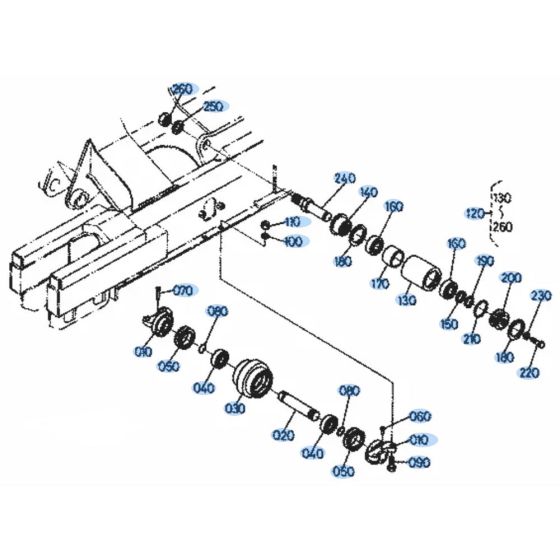 Track Roller Assembly for Kubota KH101 Mini Excavator