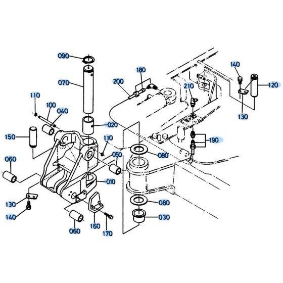 Swing Bracket Assembly for Kubota KH151 Mini Excavator