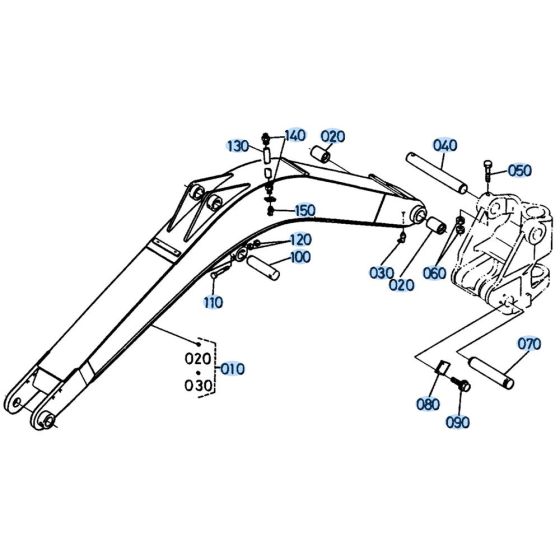 Boom Assembly for Kubota KH151 Mini Excavator