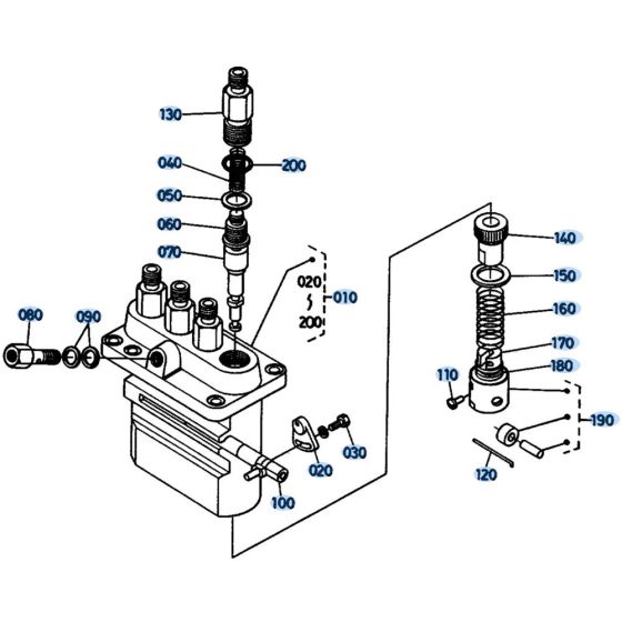 Injection Pump Assembly for Kubota KH151 Mini Excavator