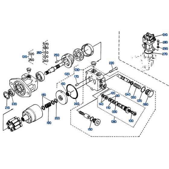 Swivel Motor Assembly for Kubota KH151 Mini Excavator