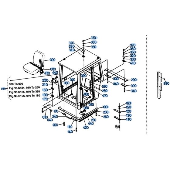 Cabin Assembly for Kubota KH151 Mini Excavator