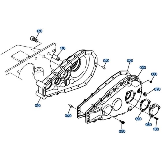 Drive Gear Case Assembly for Kubota KH151 Mini Excavator
