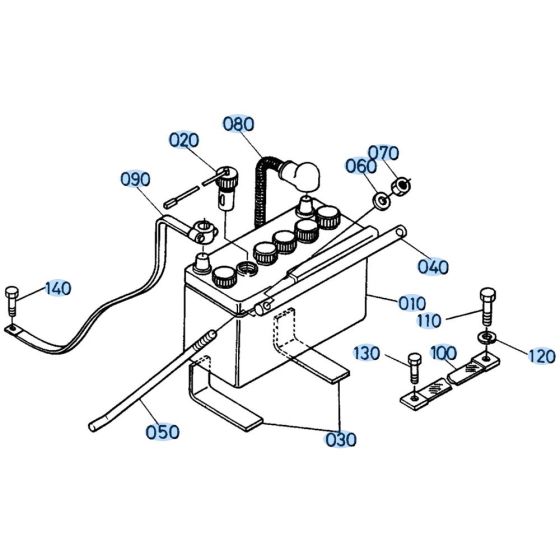 Battery Assembly for Kubota KH191 Mini Excavator