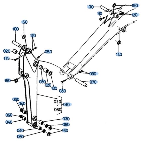 Arm Assembly for Kubota KH191 Mini Excavator