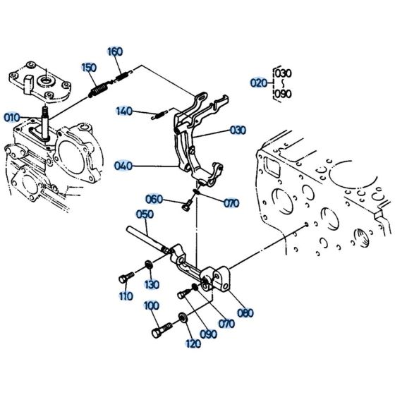 Governor Assembly for Kubota KH191 Mini Excavator