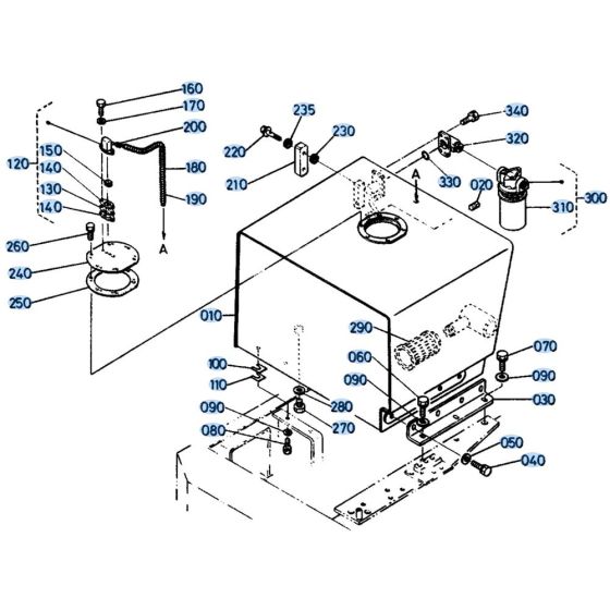 Oil Tank Assembly for Kubota KH191 Mini Excavator
