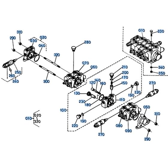 Control Valve Assembly for Kubota KH191 Mini Excavator