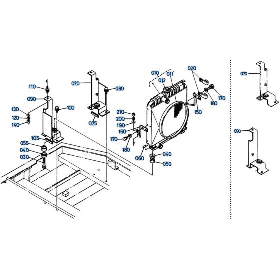 Radiator Assembly for Kubota KH191 Mini Excavator
