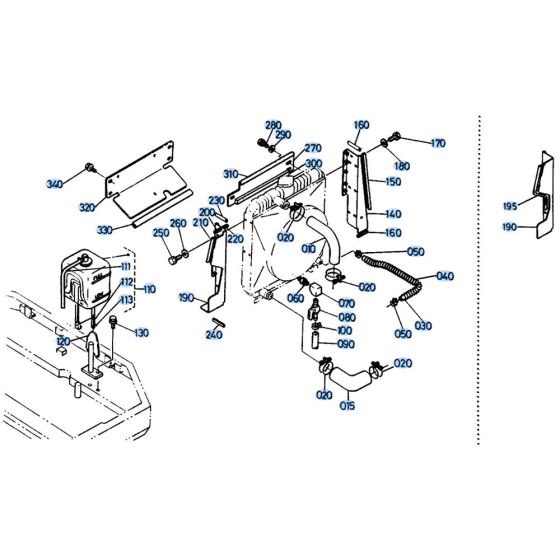 Water Pipe Assembly for Kubota KH191 Mini Excavator