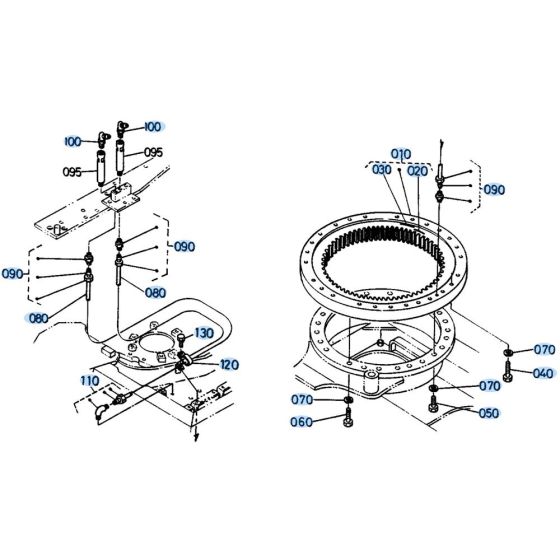 Swivel Bearing Assembly for Kubota KH191 Mini Excavator