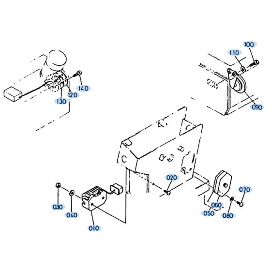 Horn Assembly for Kubota KH35