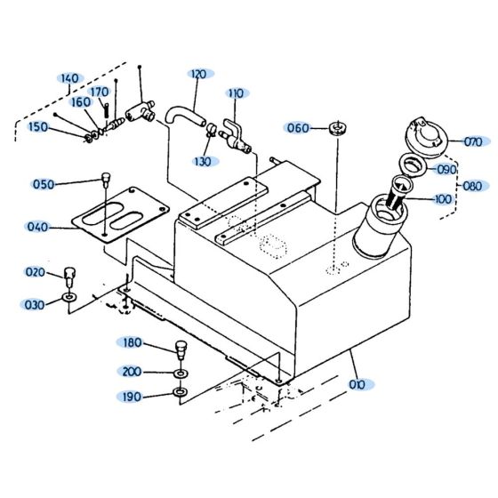 Fuel Tank Assembly for Kubota KH35