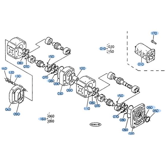 Gear Pump Assembly for Kubota KH35