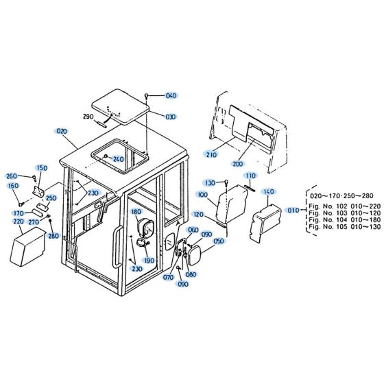 Cabin Assembly for Kubota KH35