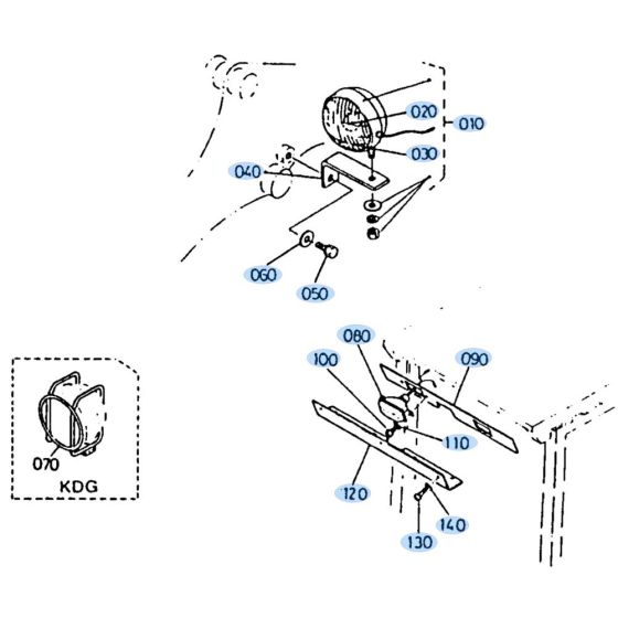 Light Assembly for Kubota KH35