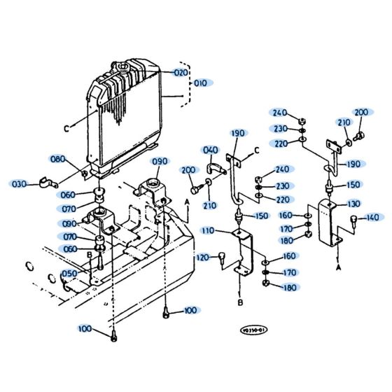 Radiator Assembly for Kubota KH35