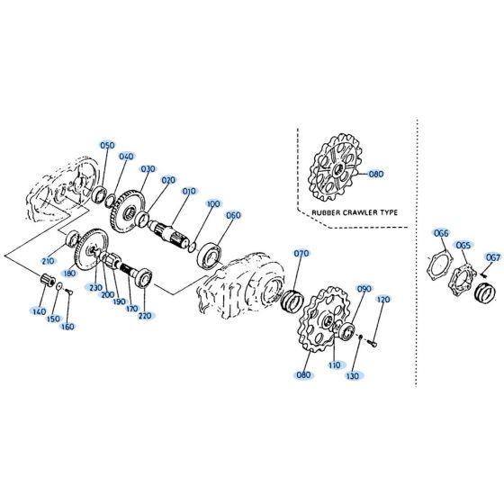 Drive Gear Assembly for Kubota KH35