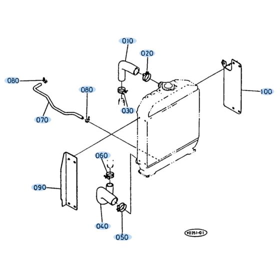 Water Pipe Assembly for Kubota