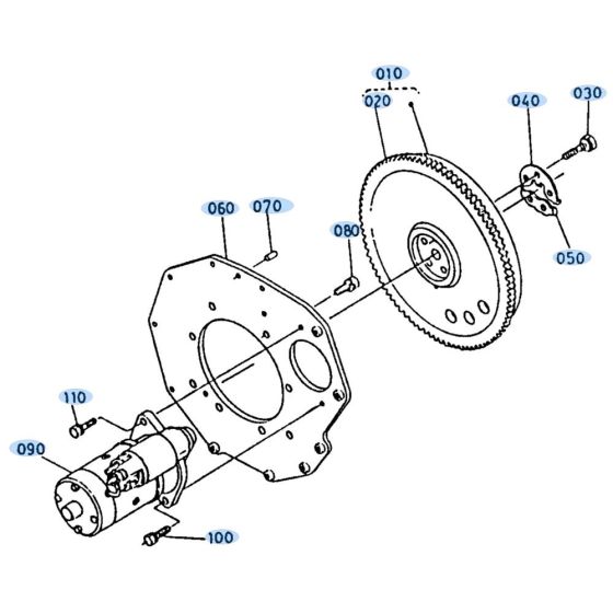 Flywheel Assembly for Kubota KH35
