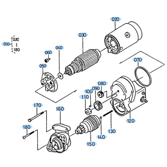 Starter Assembly for Kubota KH35