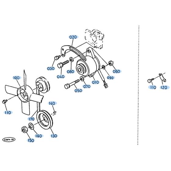 Dynamo Assembly for Kubota KH35