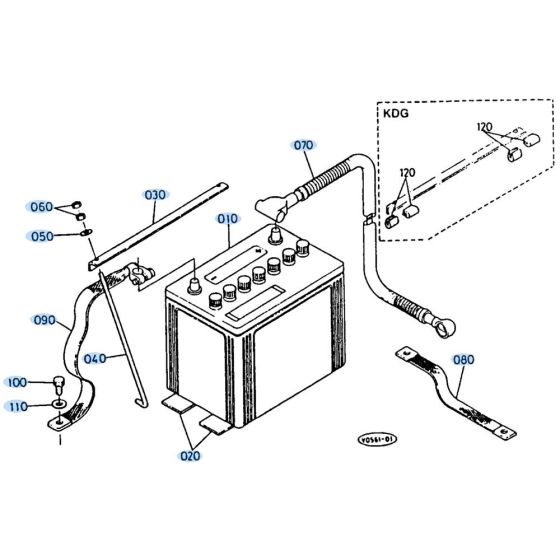 Battery Assembly for Kubota KH35
