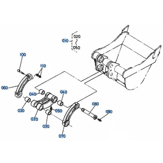 Bucket Link Assembly for Kubota