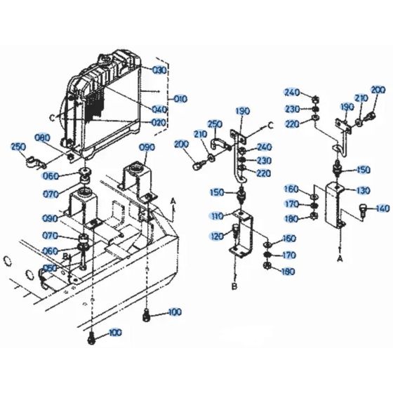 Radiator Assembly for Kubota KH36