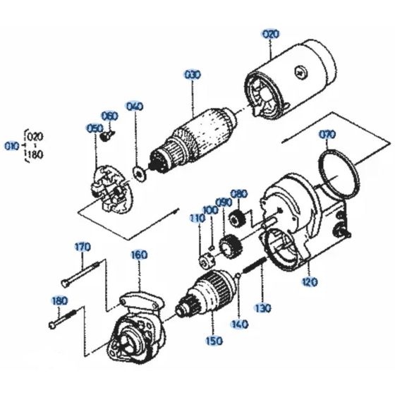 Starter Assembly for Kubota KH36
