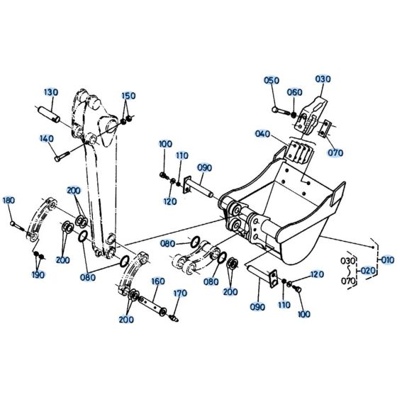 Bucket Assembly for Kubota KH41