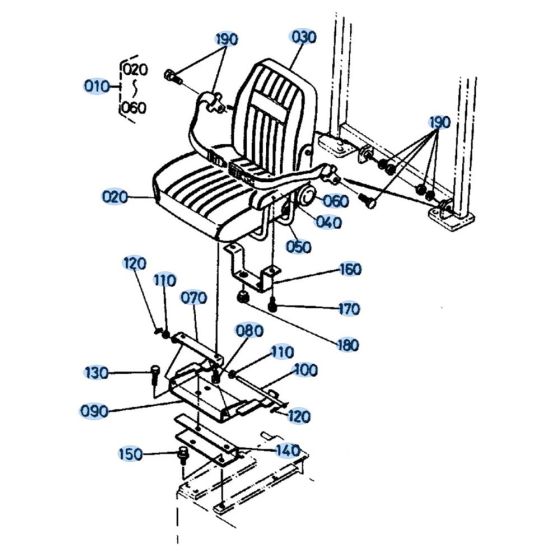 Seat Assembly for Kubota KH41