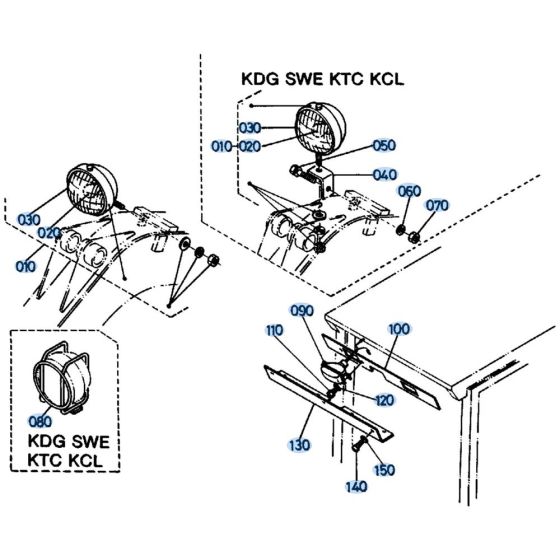 Light Assembly for Kubota KH41