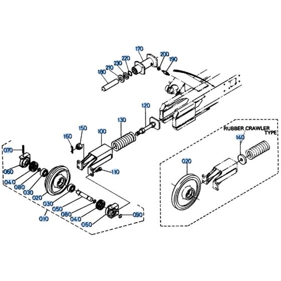 Idler Assembly for Kubota KH41