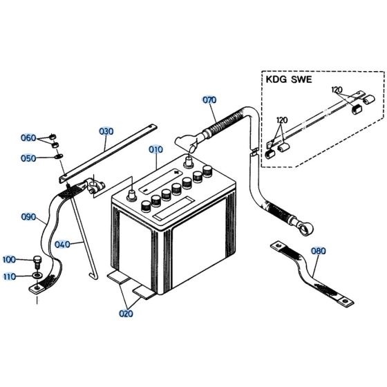 Battery Assembly for Kubota KH41